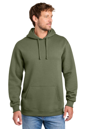 Port & Co® Men's Foundation Fleece Pullover Hooded Sweatshirt - Olive Drab Green