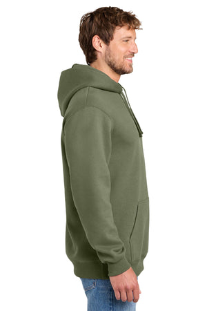 Port & Co® Men's Foundation Fleece Pullover Hooded Sweatshirt - Olive Drab Green