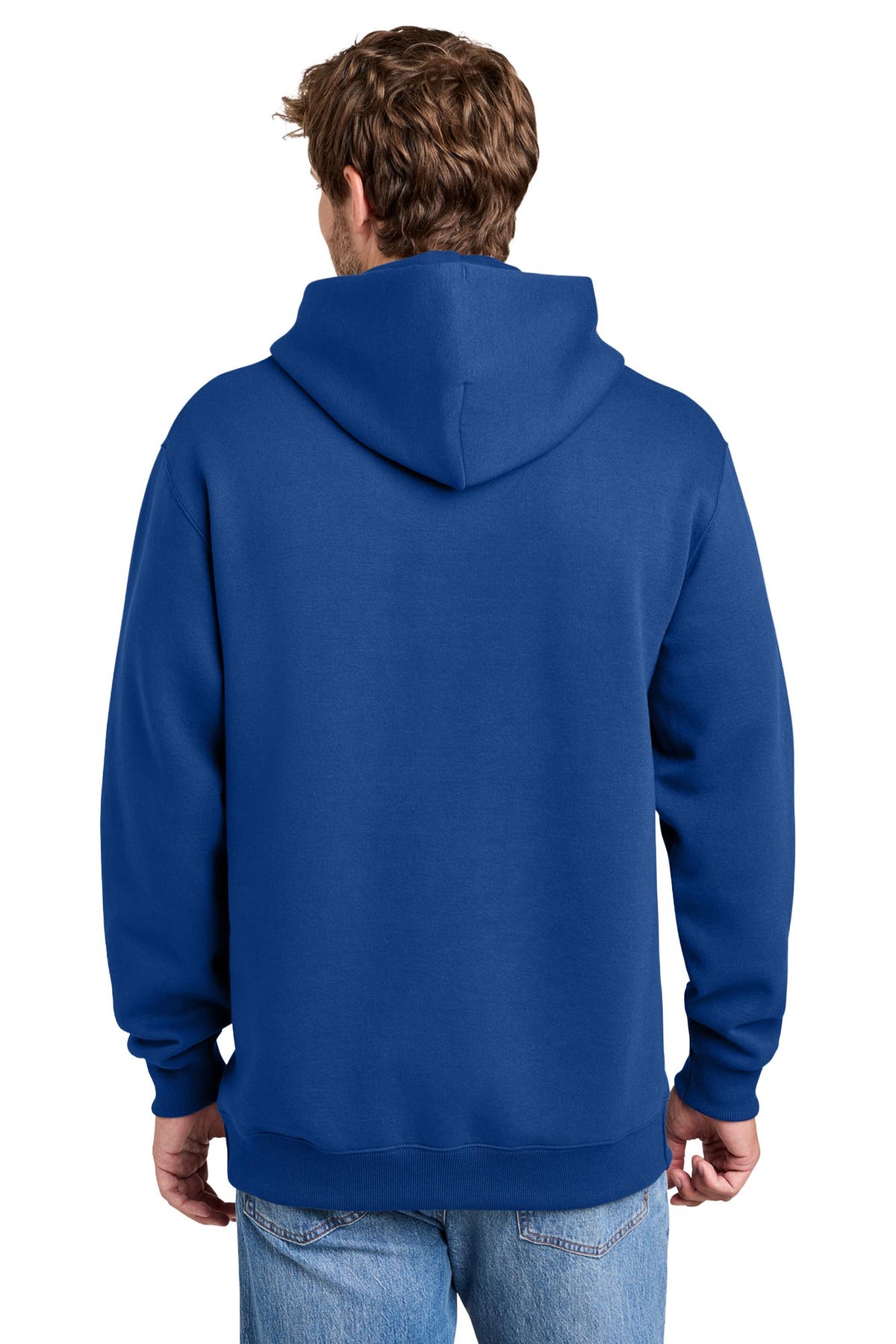 Port & Co® Men's Foundation Fleece Pullover Hooded Sweatshirt - True Royal