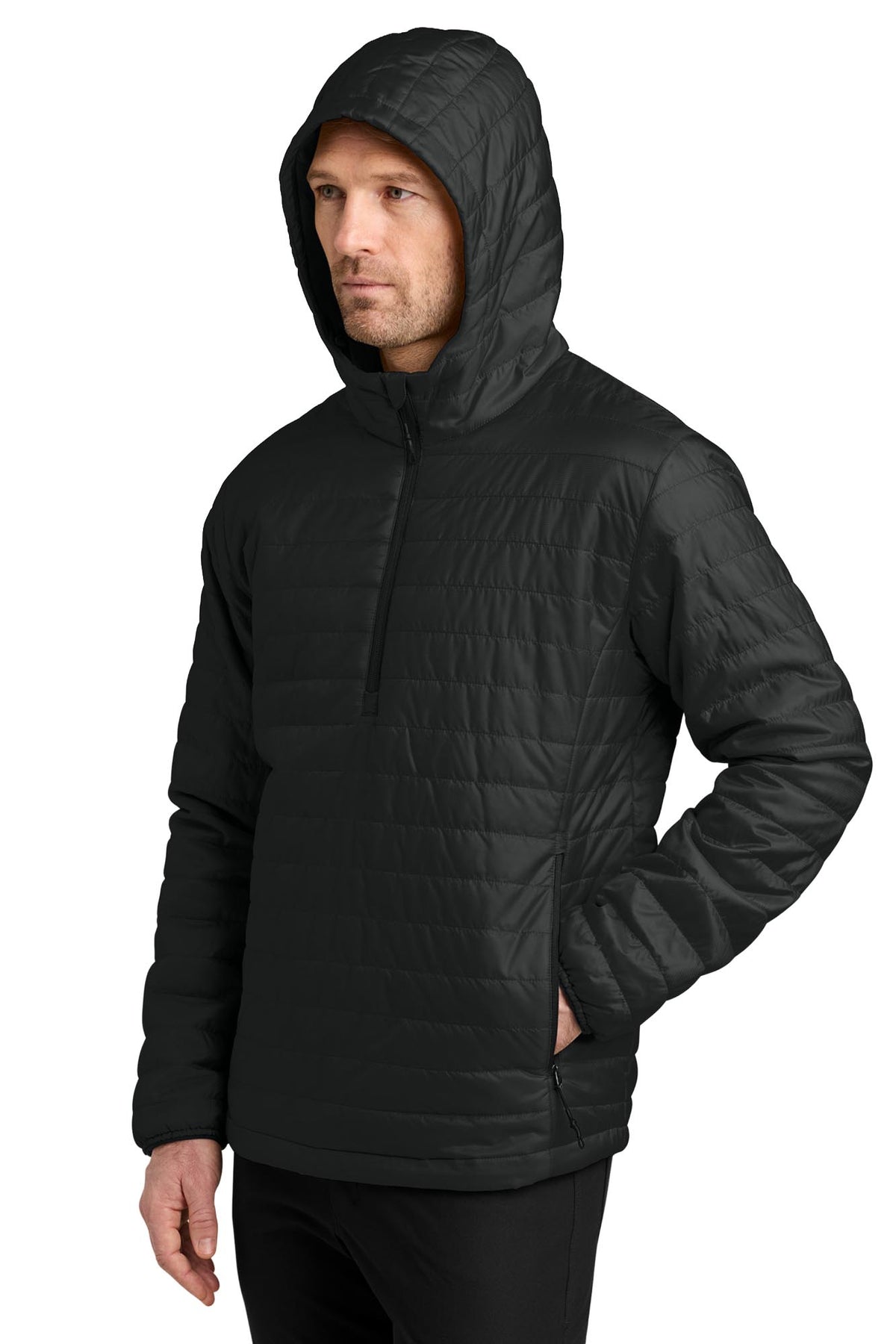 Port Authority® Packable Puffy Anorak - Deep Black