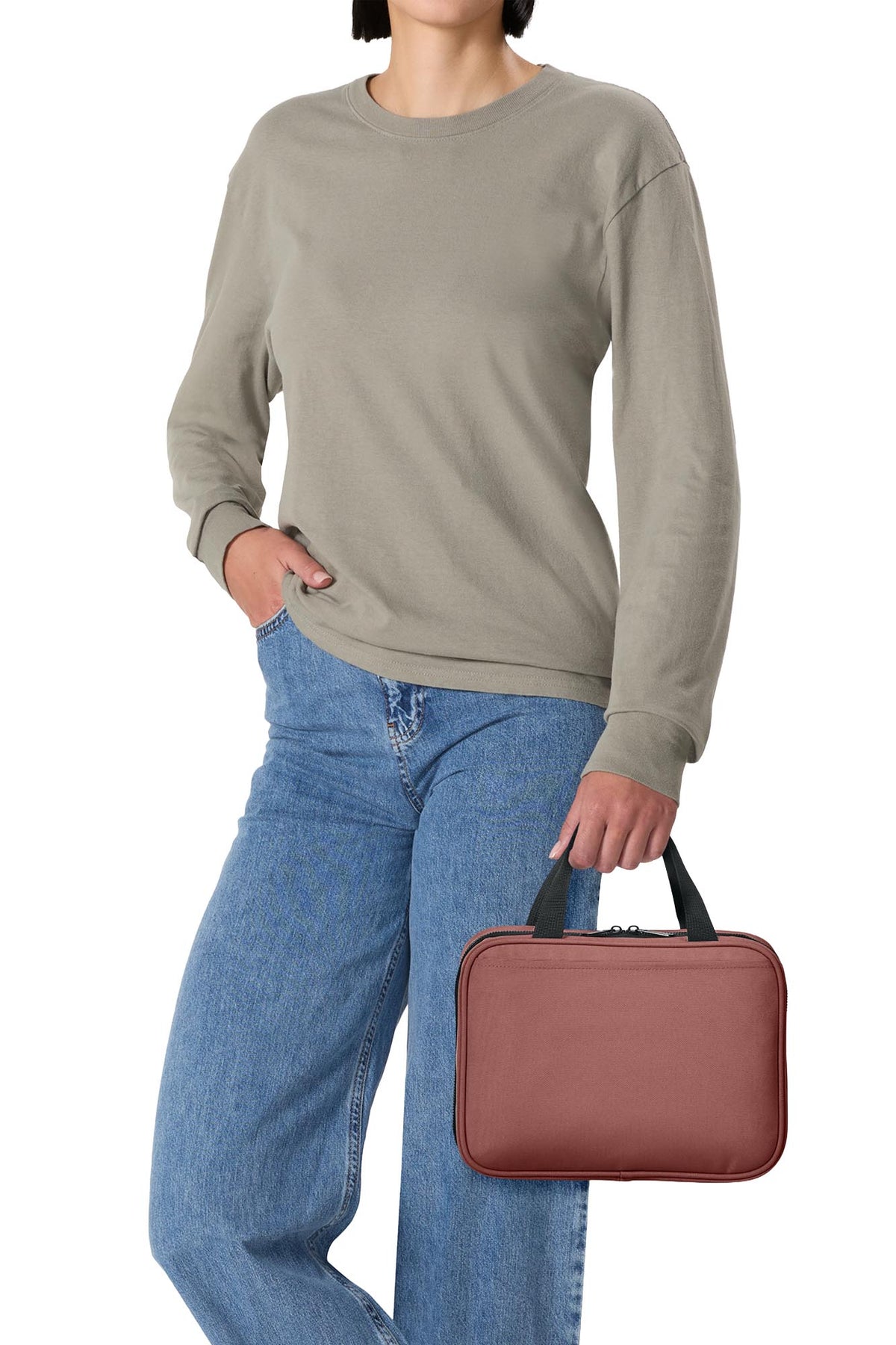 Port Authority® Matte Oxford Hanging Travel Case - Canyon Clay