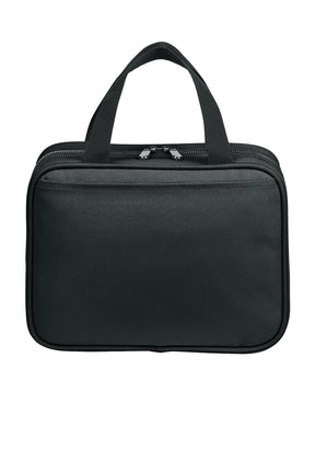 Port Authority® Matte Oxford Hanging Travel Case - Deep Black
