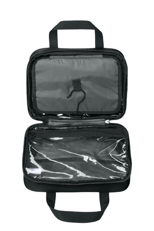 Port Authority® Matte Oxford Hanging Travel Case - Deep Black