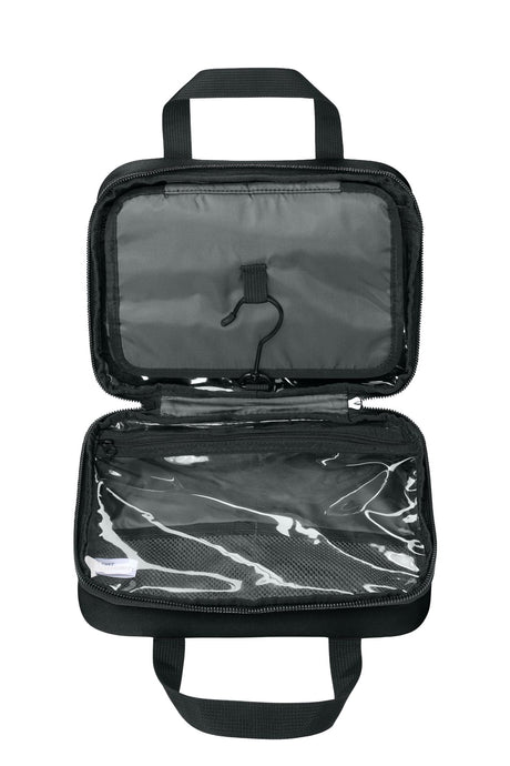 Port Authority® Matte Oxford Hanging Travel Case - Deep Black