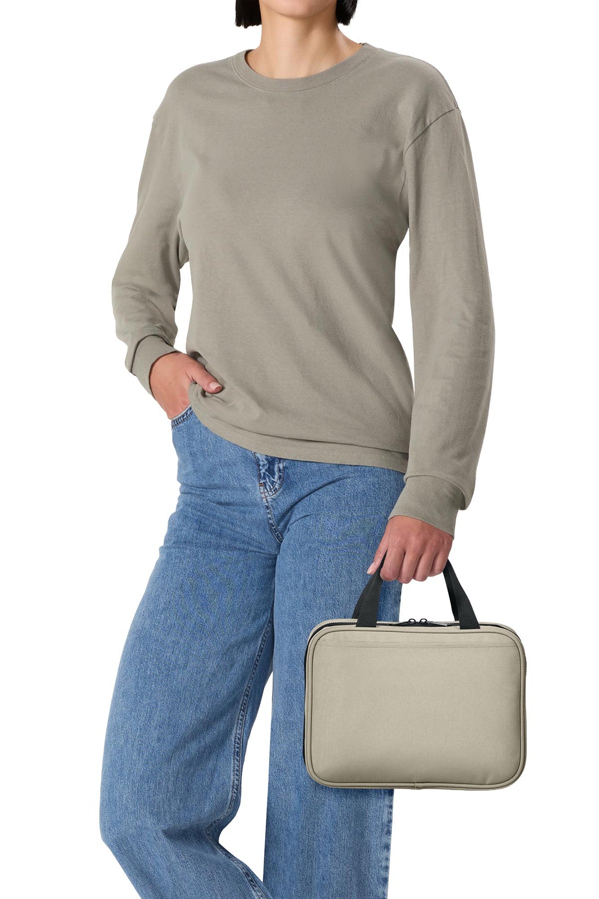 Port Authority® Matte Oxford Hanging Travel Case - Sahara