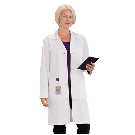 Meta Women's 38" iPad Knot Button Labcoat