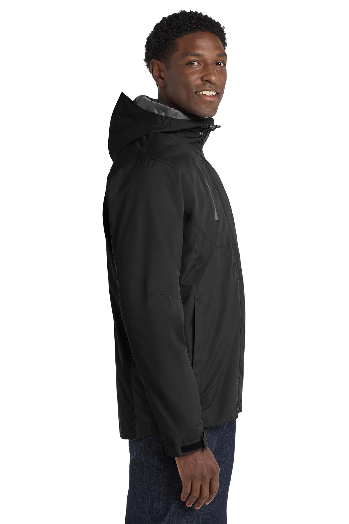 Port Authority® Merge 3-in-1 Jacket - Deep Black