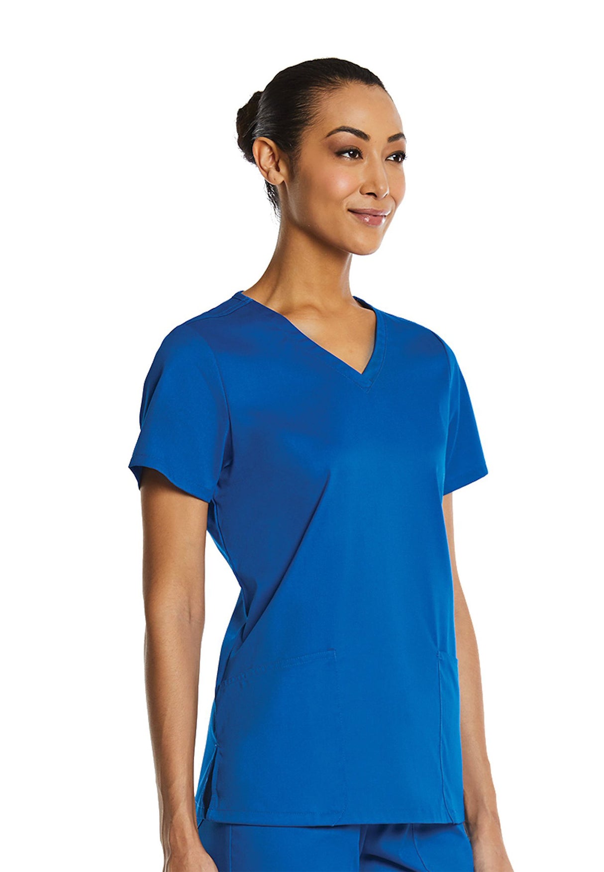 Elements Originals Women's Basic 2-Pocket V-Neck Scrub Top