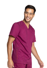 Cherokee Workwear Men's V-Neck 2-Pocket Top