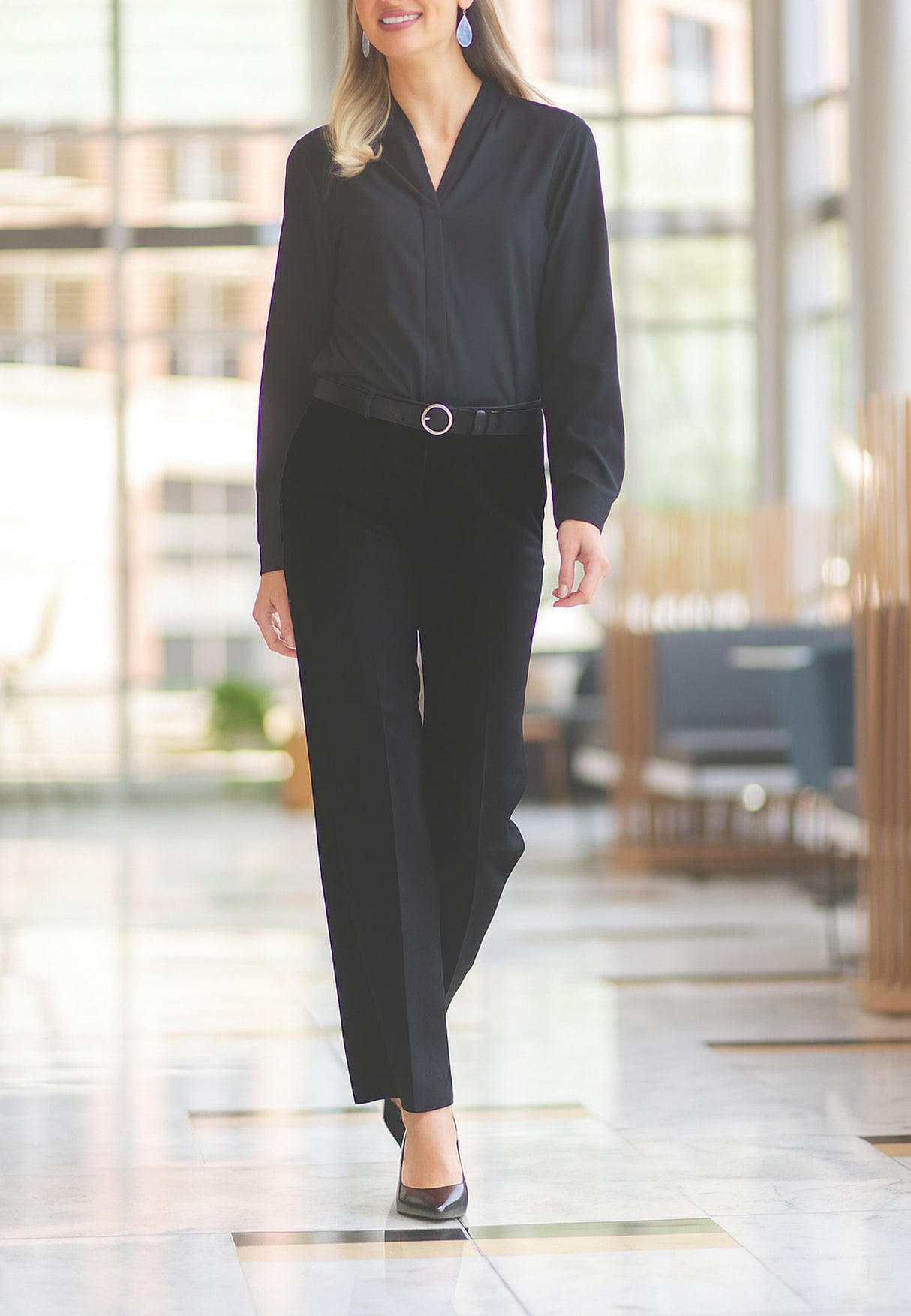 Edwards® Synergy Ladies Traditional Black Dress Pant Tall