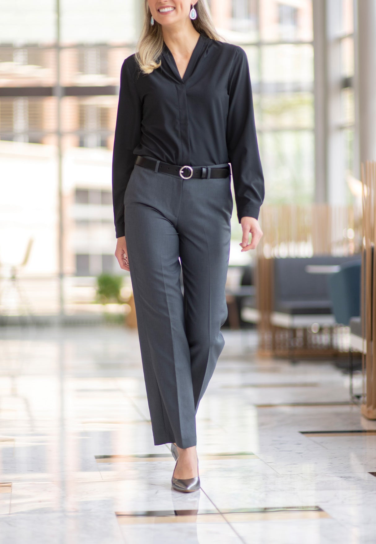 Edwards® Synergy Ladies Traditional Steel Grey Dress Pant