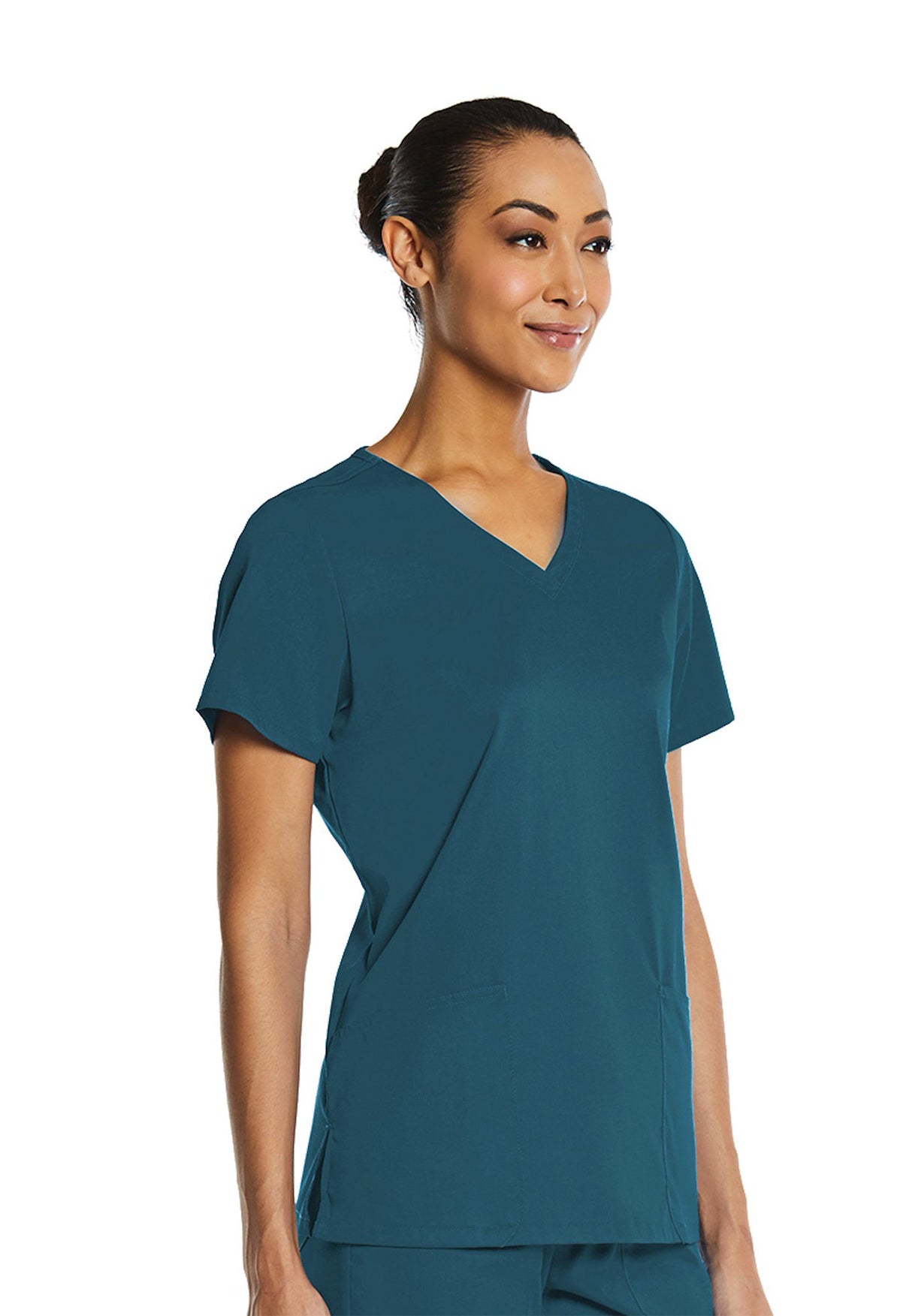 Elements Originals Women's Basic 2-Pocket V-Neck Scrub Top