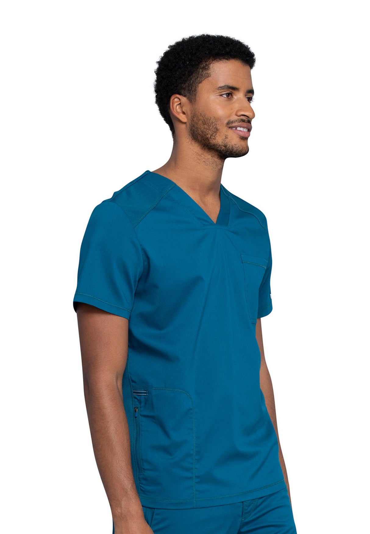 Cherokee Workwear Men's V-Neck 2-Pocket Top