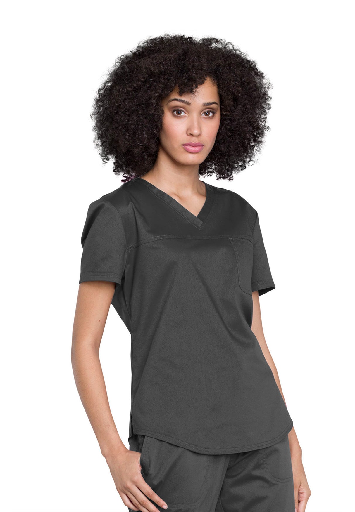 Cherokee Workwear Women's 1-Pocket Tuckable V-Neck O.R. Top