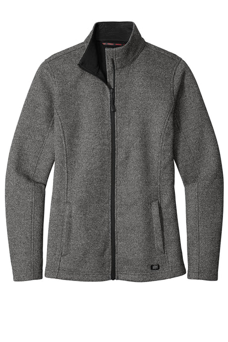 OGIO® Women’s Grit Fleece Jacket - Diesel Grey Heather
