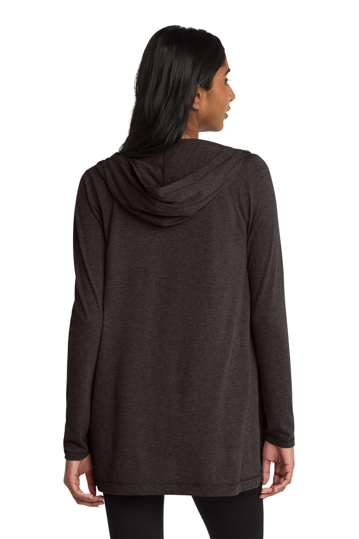 District® Women’s Perfect Tri® Hooded Cardigan - Black Frost