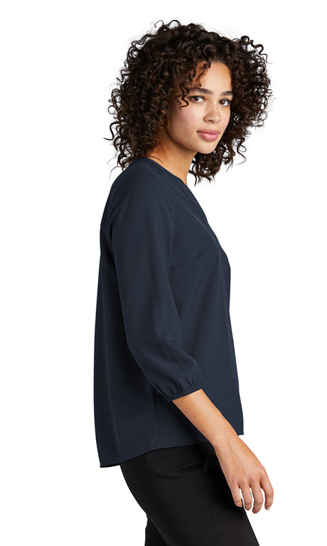 Mercer+Mettle® Women's Stretch Crepe 3/4-Sleeve Blouse