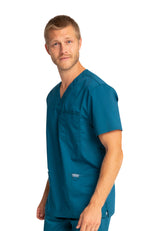 Cherokee Workwear Revolution Men's 3-Pocket V-Neck Top