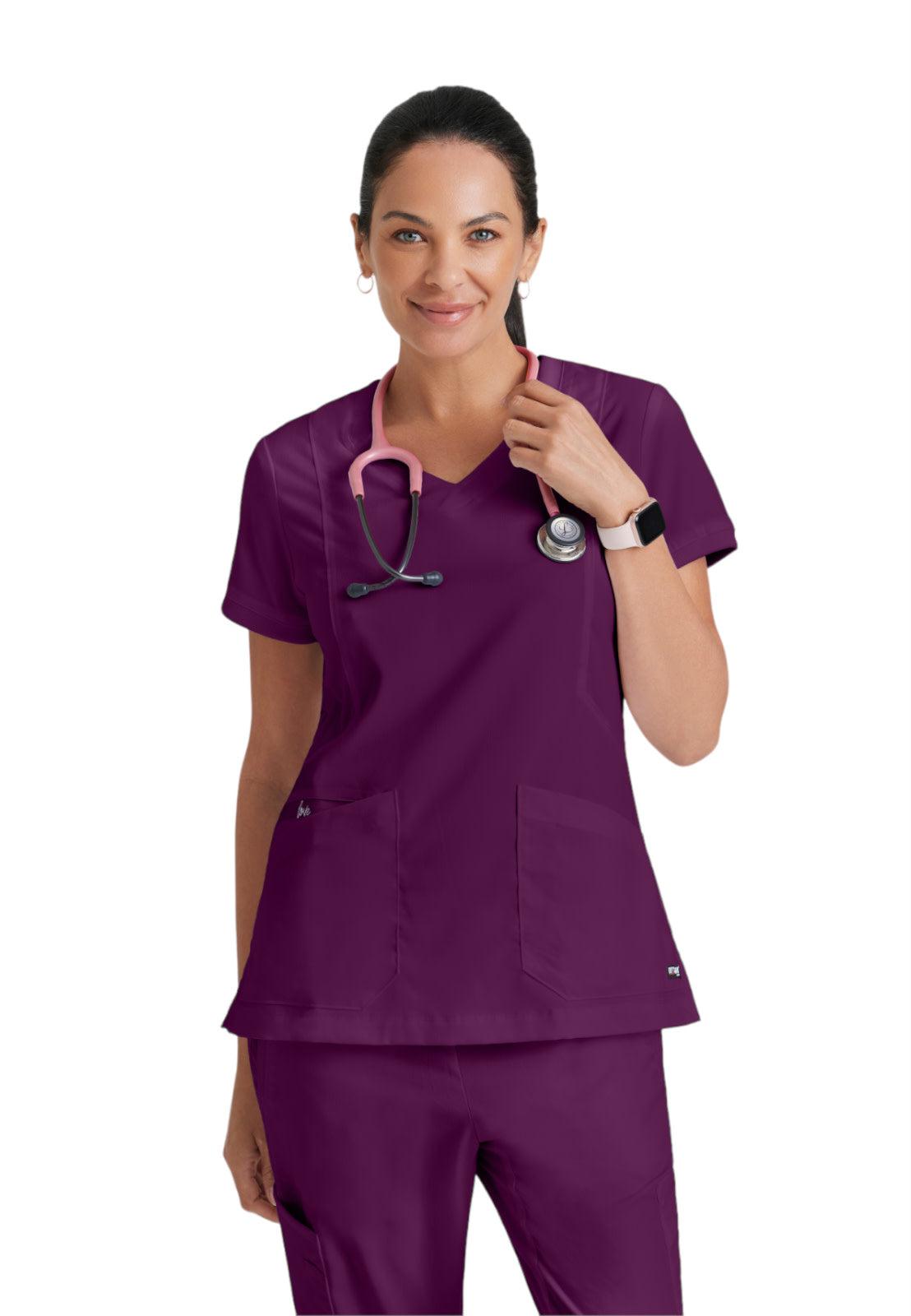 Grey's Anatomy™ Women's Kira Zipper-Pocket Scrub Top