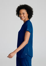 Barco One Women's Flux 2-Pocket Banded Zip Collar Top