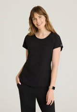 Barco One Women's 1 Pocket Raglan Sleeve Tuck-in Top