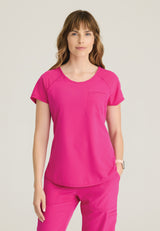 Barco One Women's 1 Pocket Raglan Sleeve Tuck-in Top
