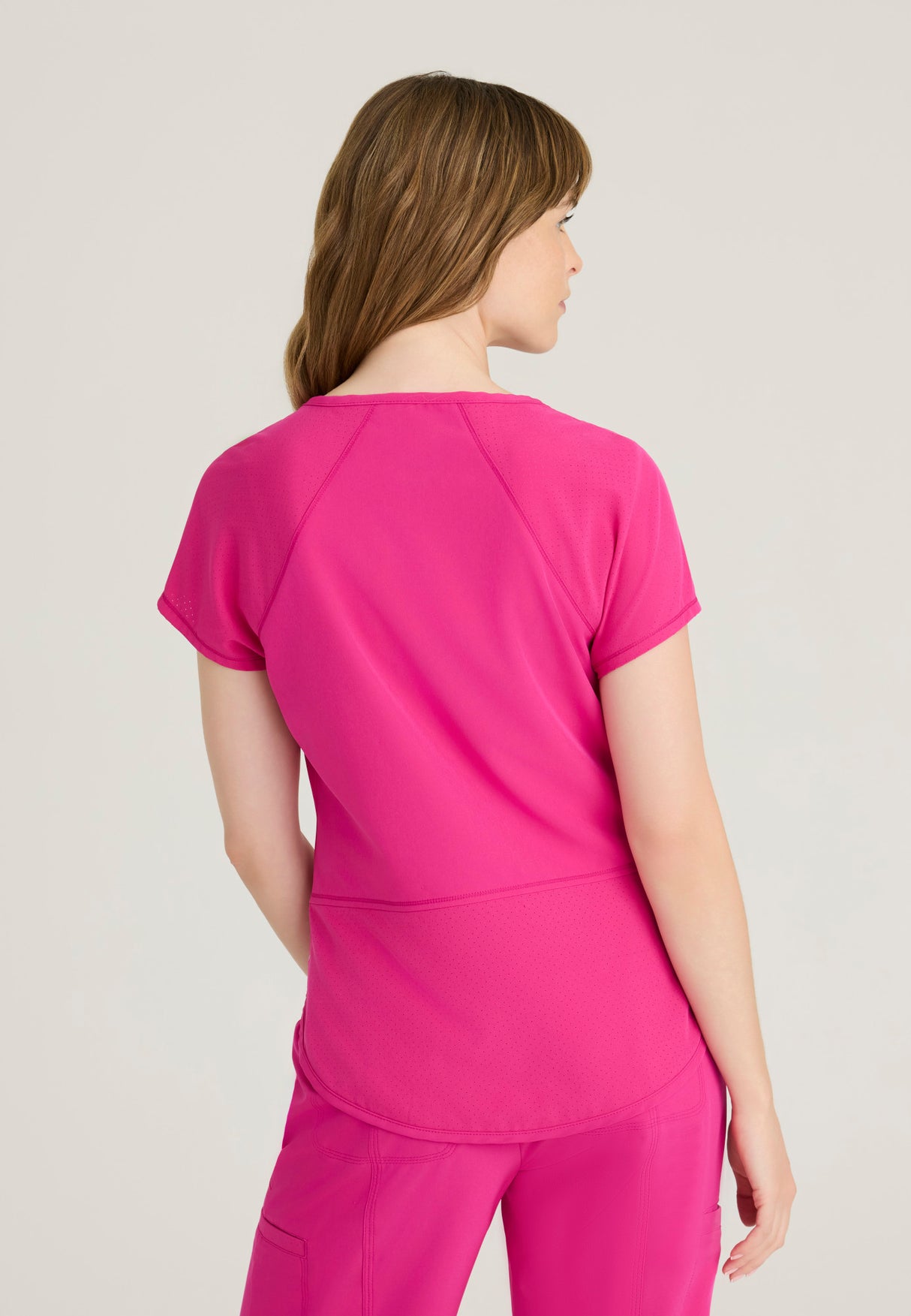 Barco One Women's 1 Pocket Raglan Sleeve Tuck-in Top
