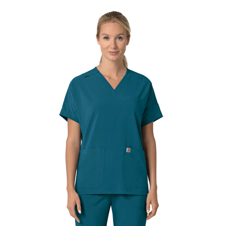 Carhartt® Force Cross-Flex Women's Oversized V-Neck Scrub Top