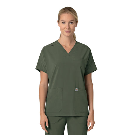 Carhartt® Force Cross-Flex Women's Oversized V-Neck Scrub Top