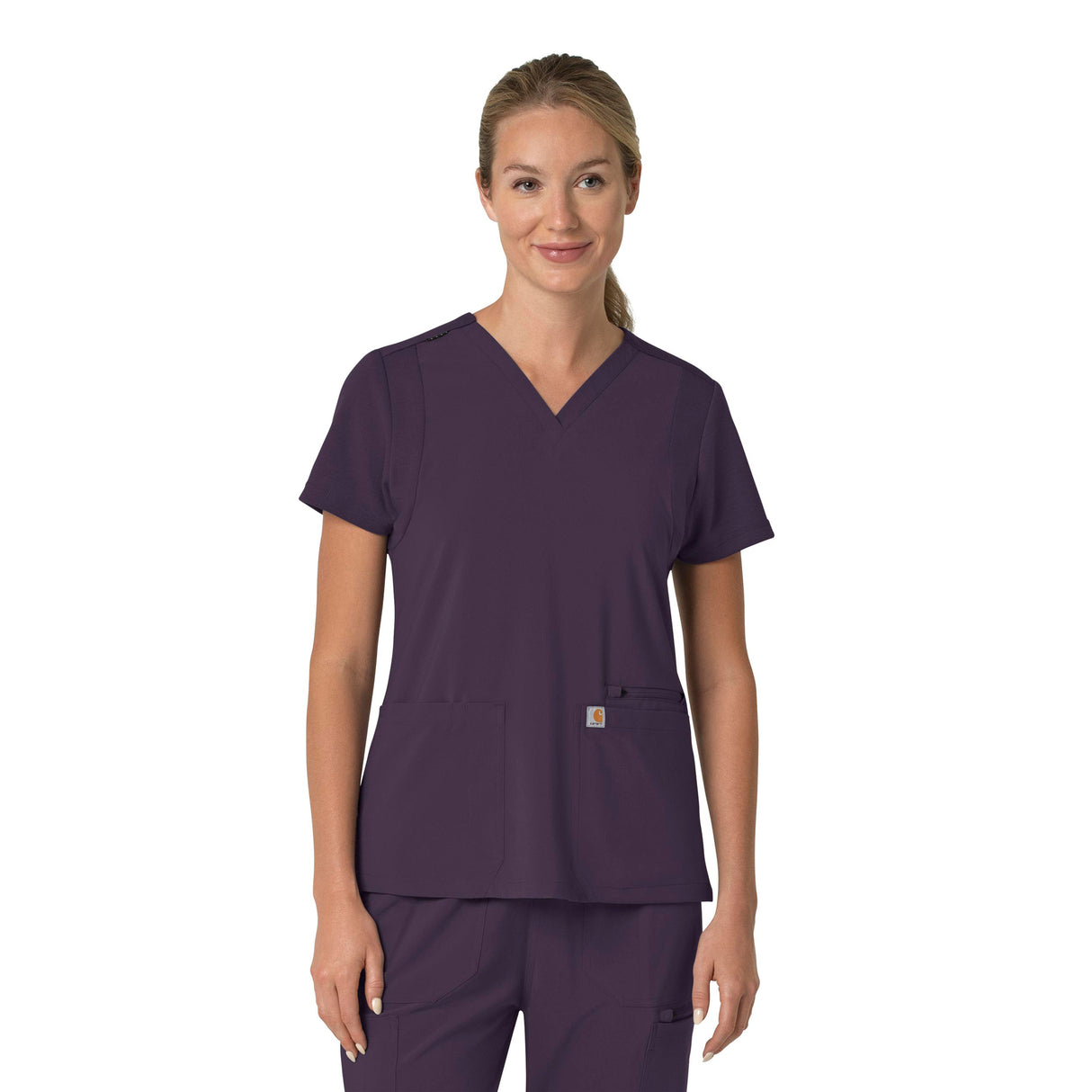 Carhartt® Force Cross-Flex Women's Flex Panel V-Neck Scrub Top