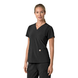 Carhartt® Force Cross-Flex Women's Flex Panel V-Neck Scrub Top