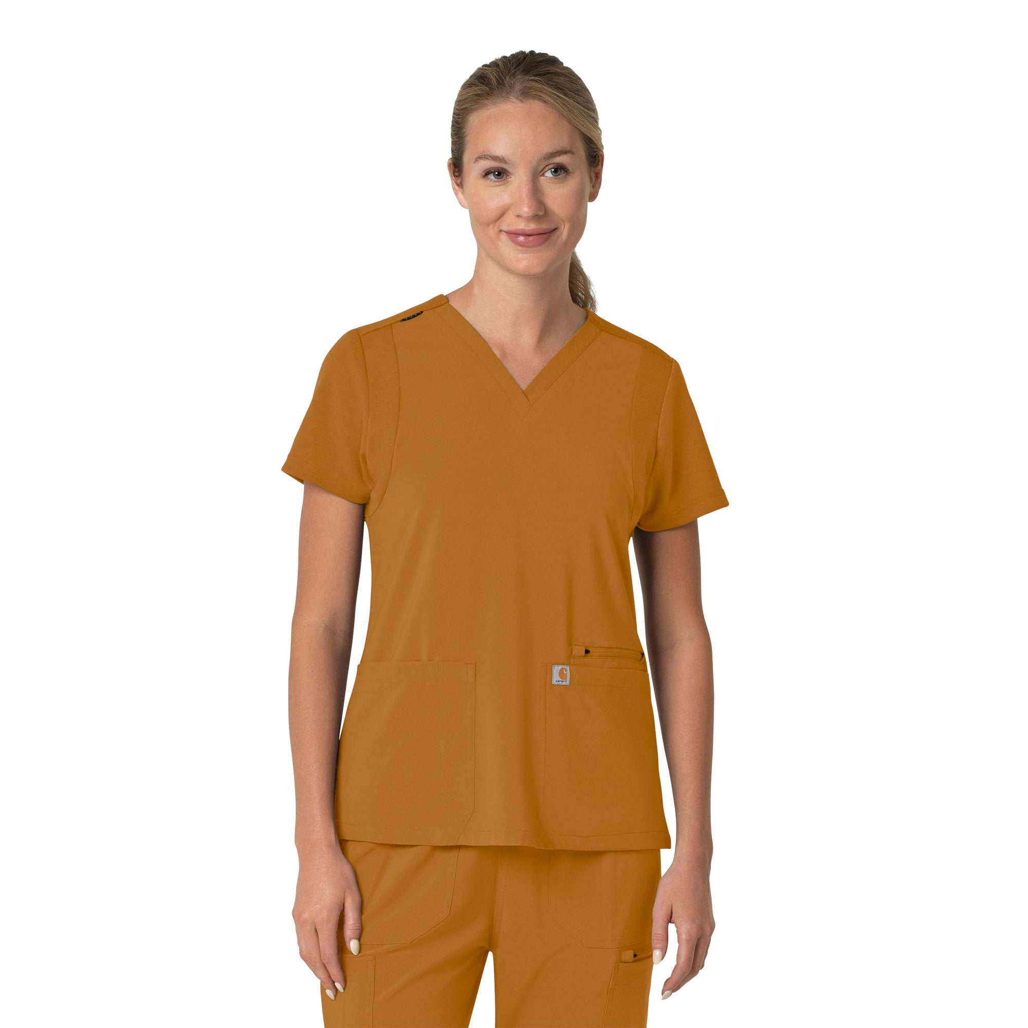 Carhartt Force Cross Flex Women s Flex Panel V Neck Scrub Top Alexander s Uniforms