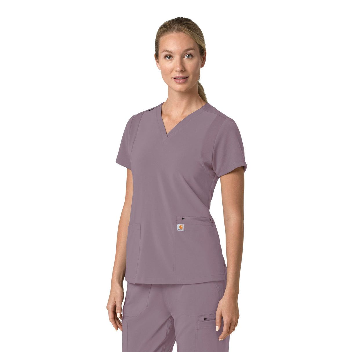 Carhartt® Force Cross-Flex Women's Flex Panel V-Neck Scrub Top