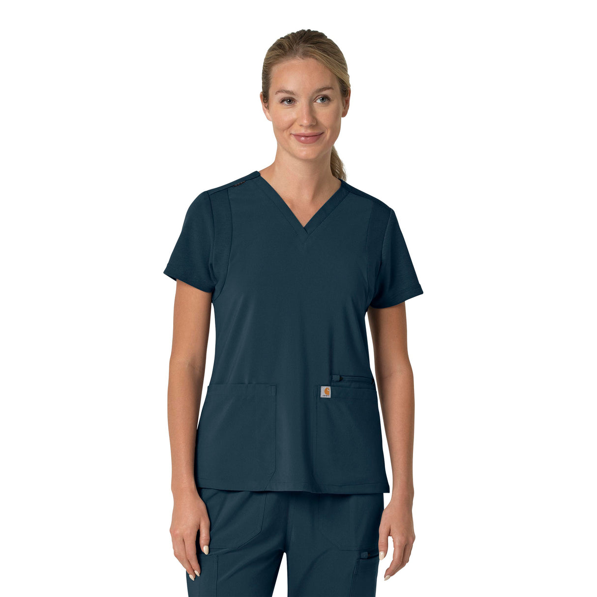 Carhartt® Force Cross-Flex Women's Flex Panel V-Neck Scrub Top