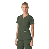 Carhartt® Force Cross-Flex Women's Flex Panel V-Neck Scrub Top