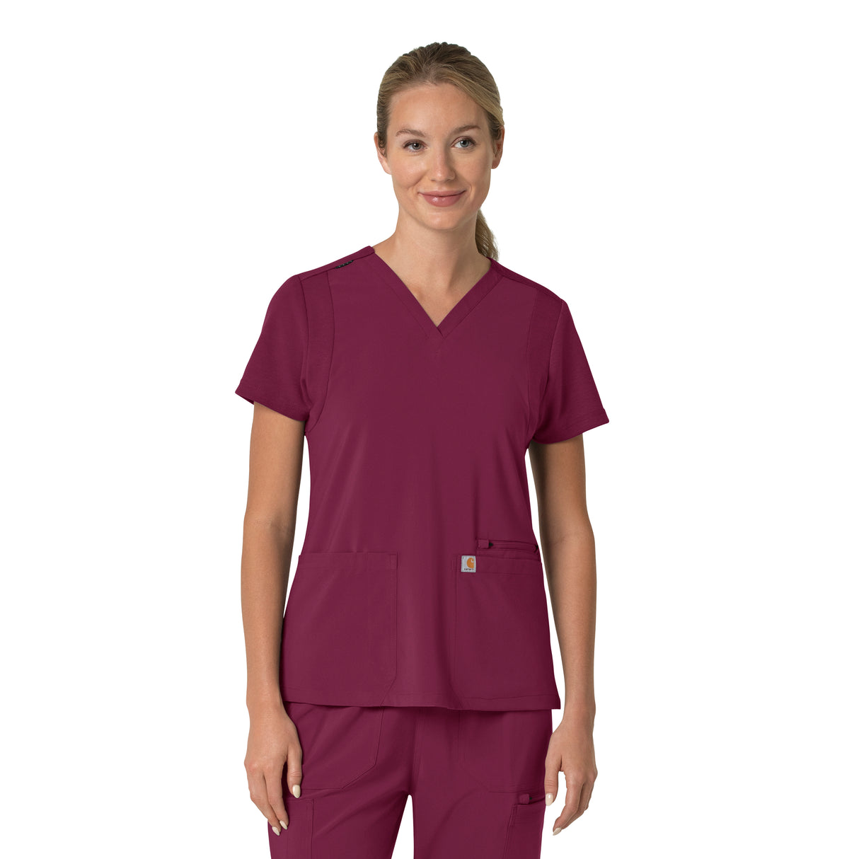 Carhartt® Force Cross-Flex Women's Flex Panel V-Neck Scrub Top