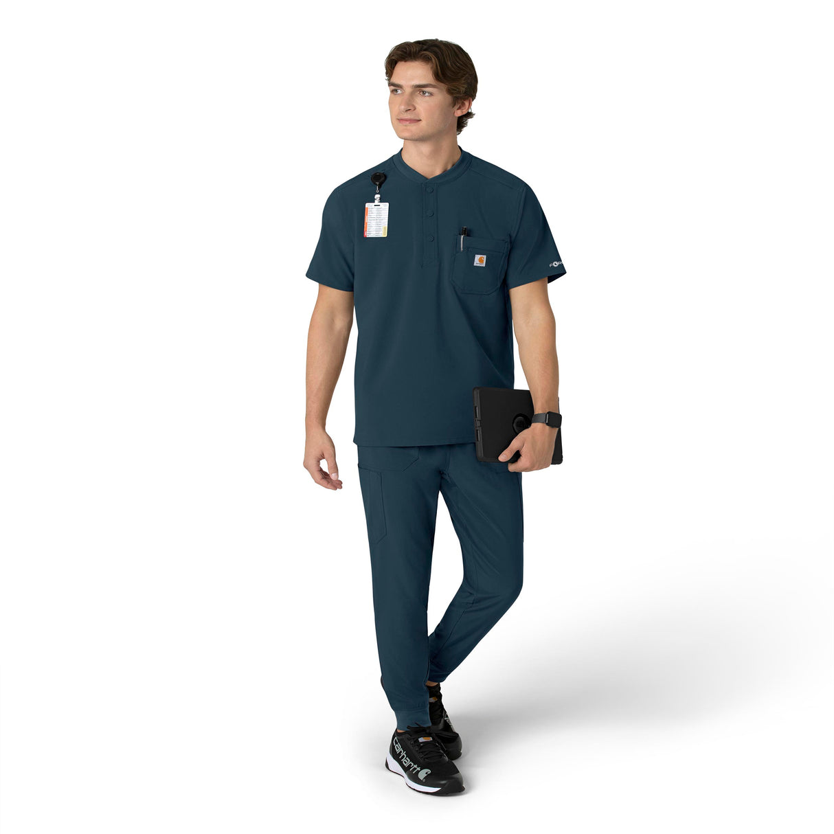 Carhartt® Force Cross-Flex Men's Henley Scrub Top