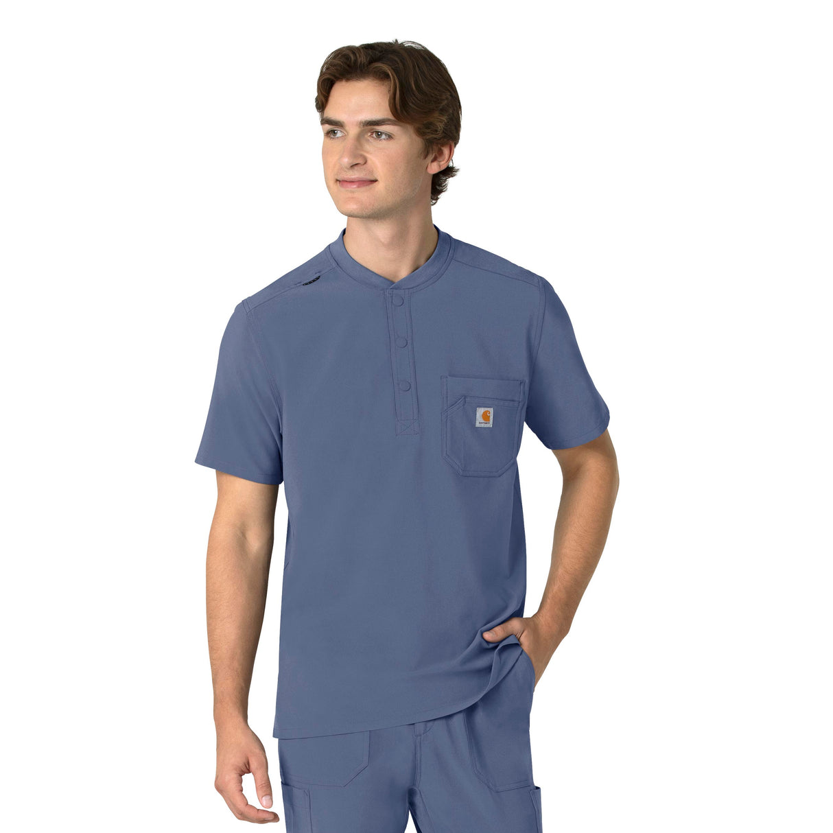 Carhartt® Force Cross-Flex Men's Henley Scrub Top