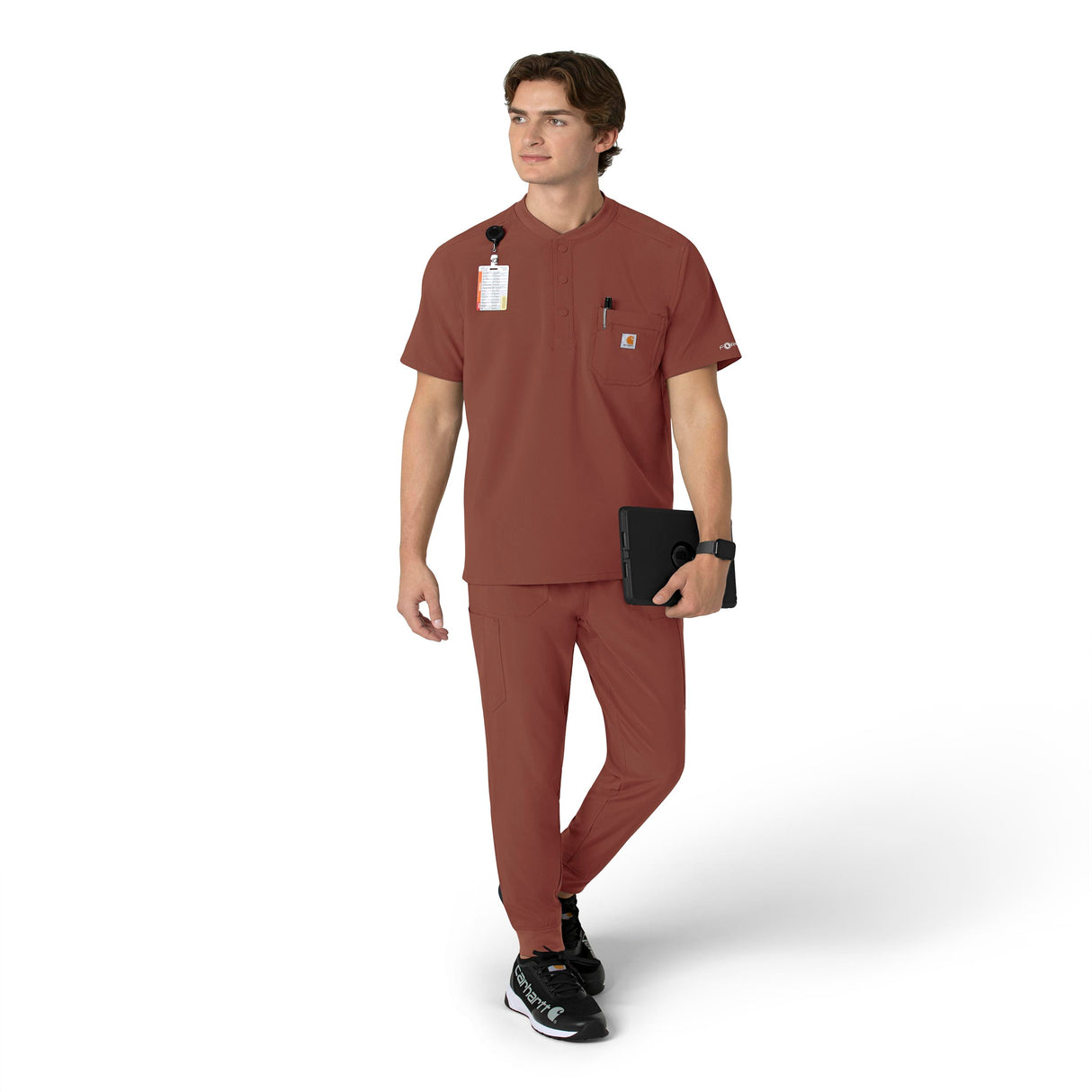 Carhartt® Force Cross-Flex Men's Henley Scrub Top