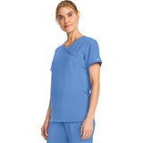 Cherokee Workwear Originals Ultra Maternity Mock Wrap V-Neck Top