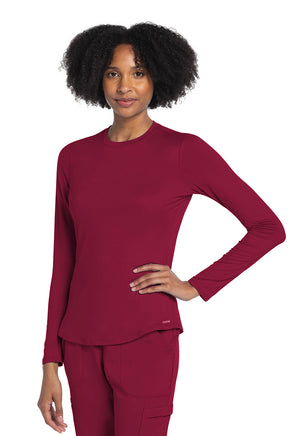 Cherokee Basics Women's Long Sleeve Underscrub Knit Tee