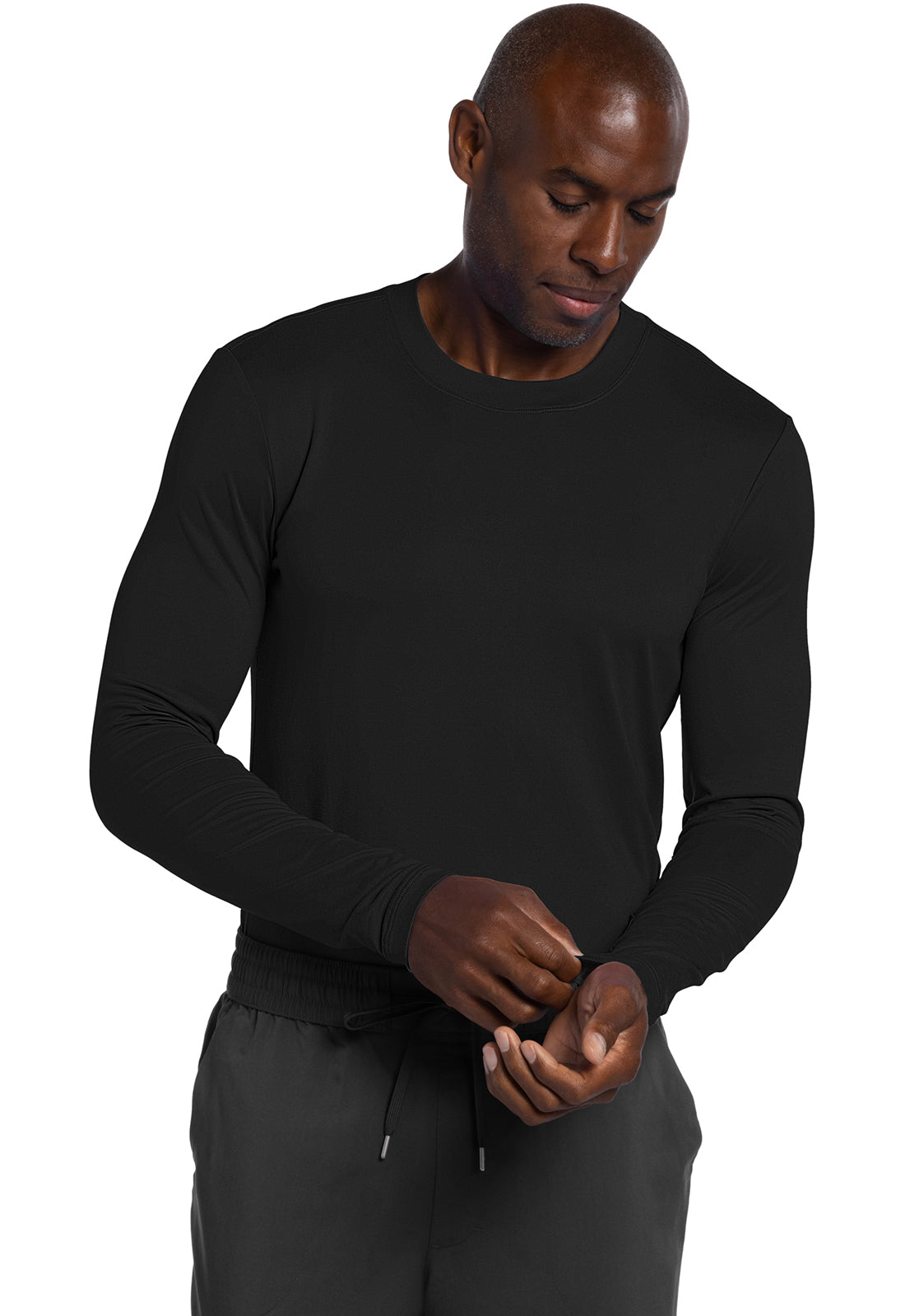 Cherokee Basics Men's Long Sleeve Underscrub Knit Tee