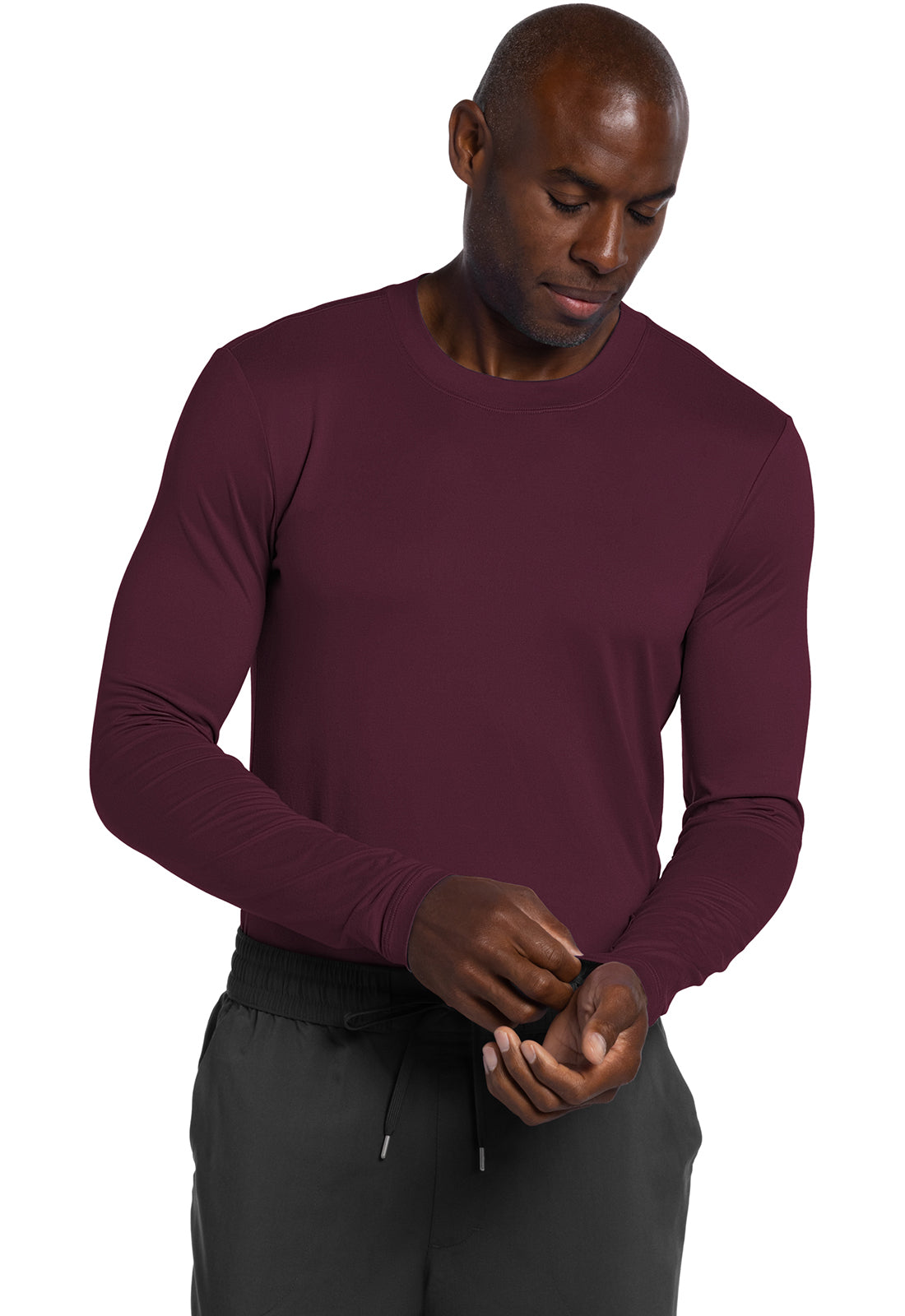 Cherokee Basics Men's Long Sleeve Underscrub Knit Tee