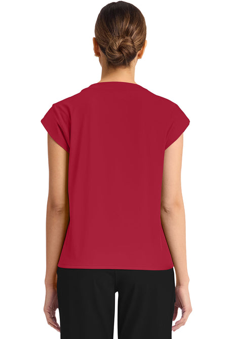 Achieve by Cherokee Women's Raglan Cap-Sleeve 1-Pocket Crew Neck Scrub Top