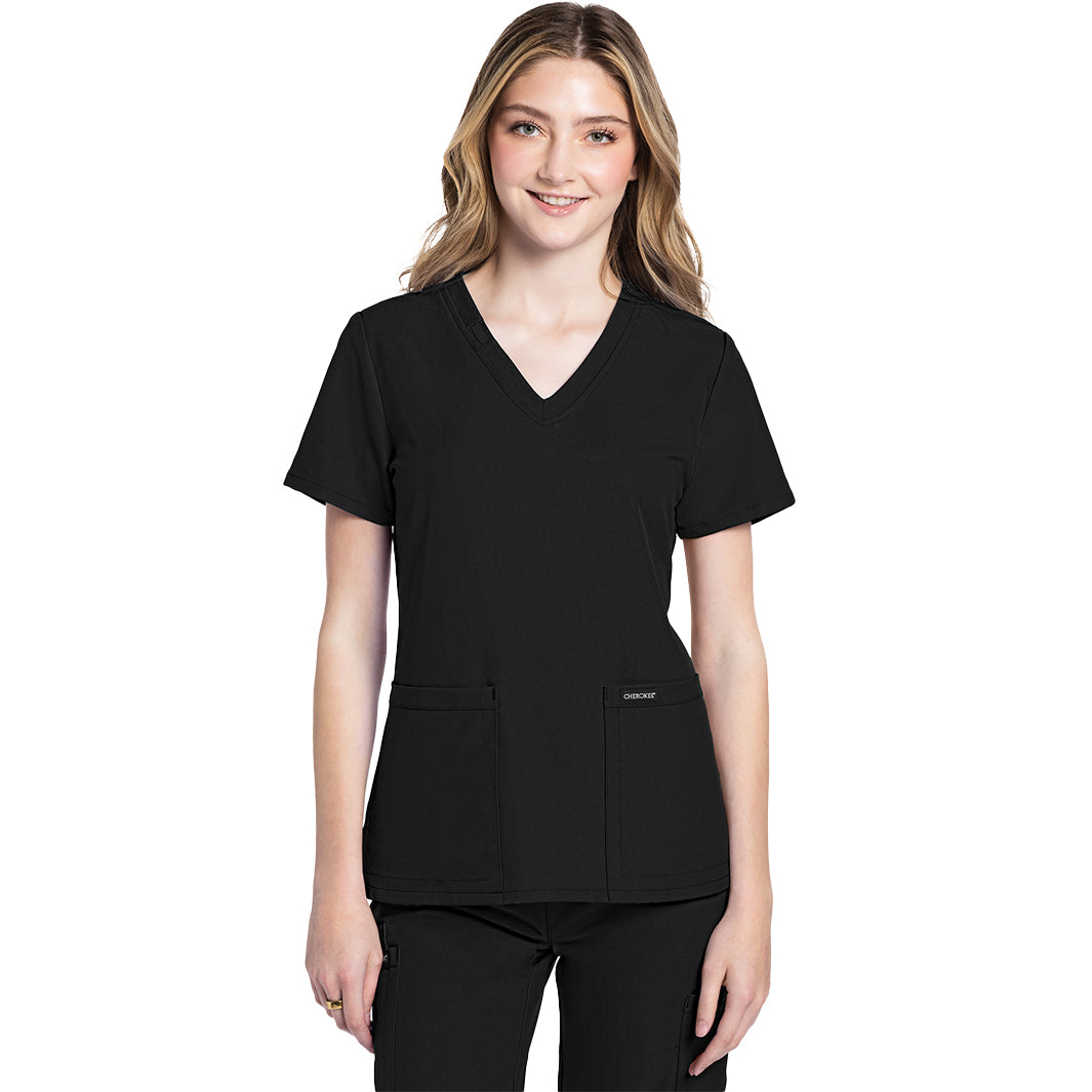 Cherokee Workwear Originals Ultra Women's 2 Pocket V-Neck Top