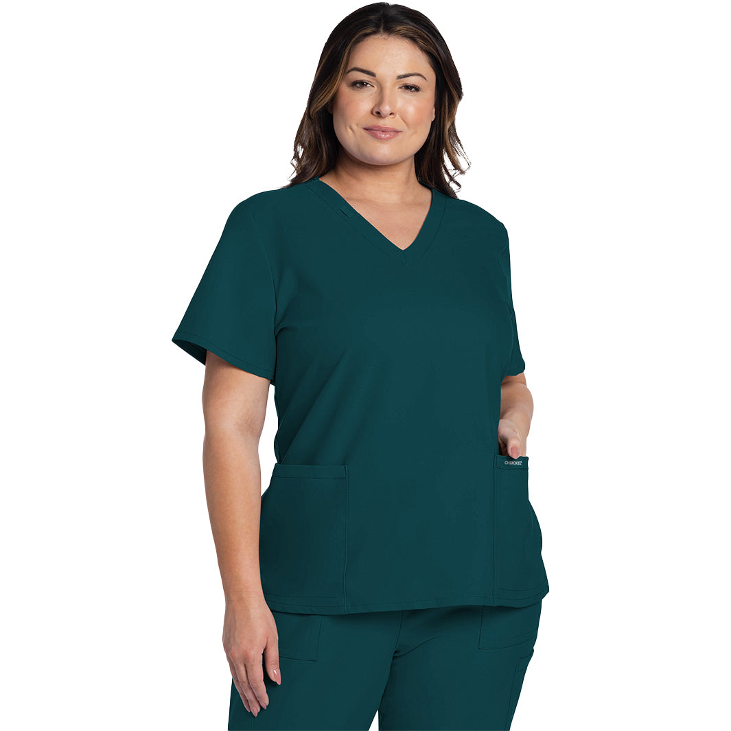 Cherokee Workwear Originals Ultra Women's 2 Pocket V-Neck Top