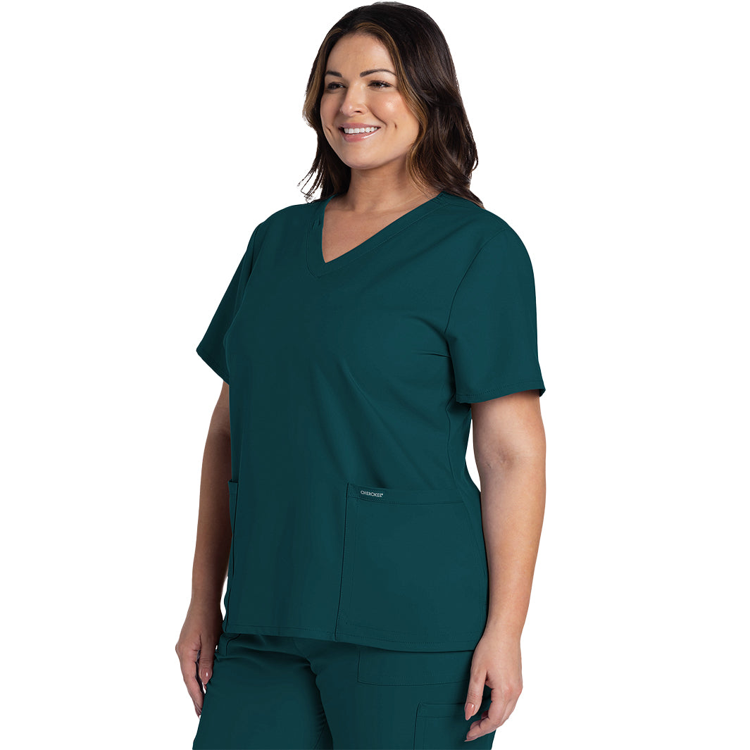 Cherokee Workwear Originals Ultra Women's 2 Pocket V-Neck Top