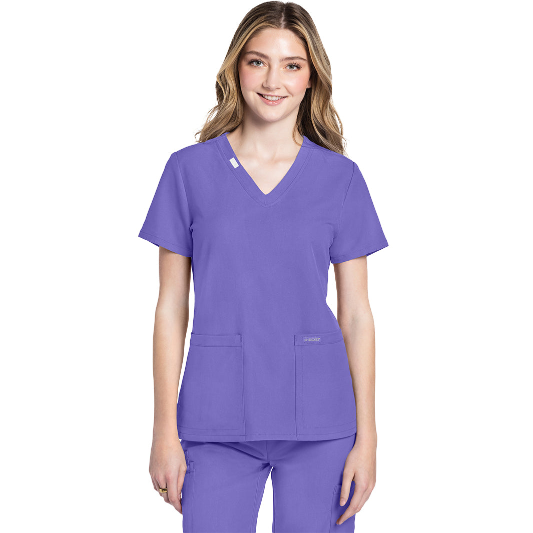 Cherokee Workwear Originals Ultra Women's 2 Pocket V-Neck Top