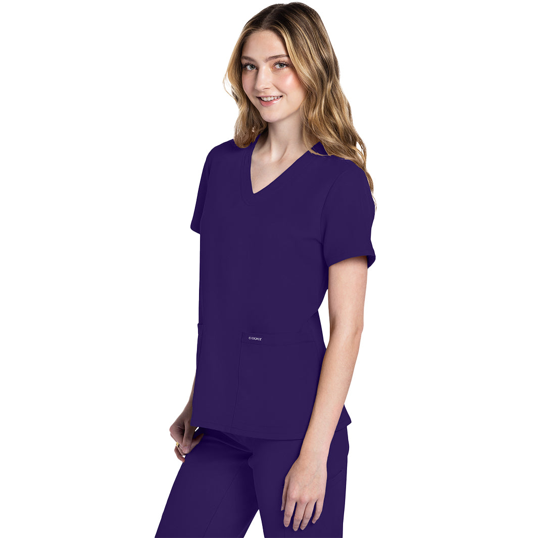 Cherokee Workwear Originals Ultra Women's 2 Pocket V-Neck Top