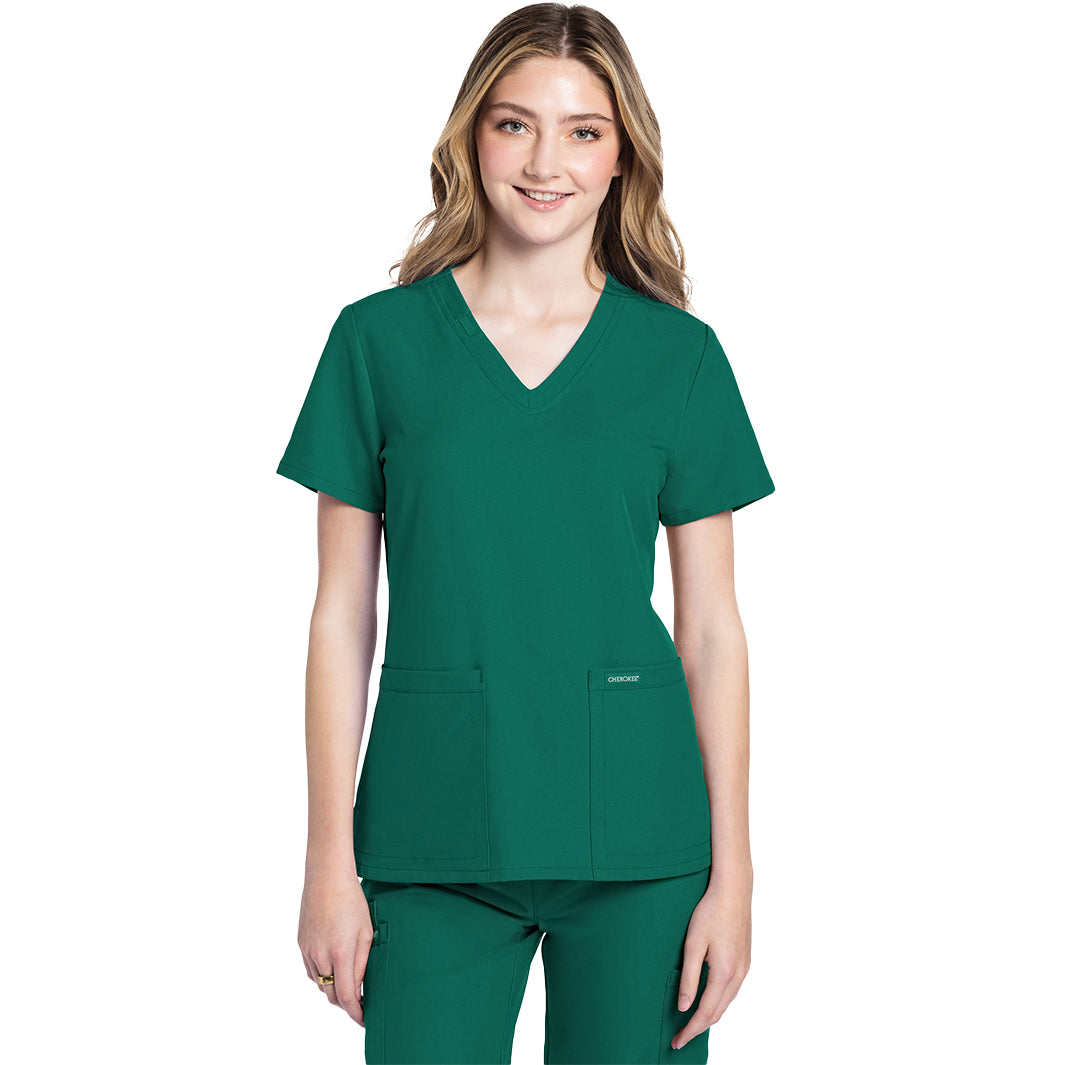 Cherokee Workwear Originals Ultra Women's 2 Pocket V-Neck Top